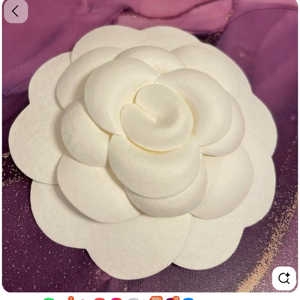 CHANEL Ivory Camellia Accessory